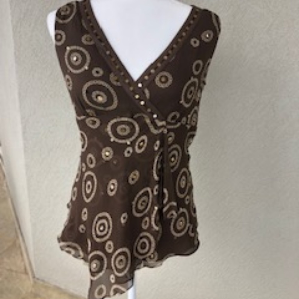 Alfani Sleeveless Silk Top